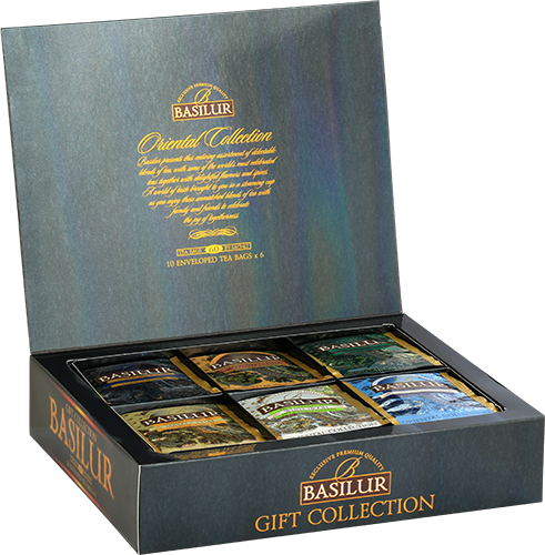 Чай Basilur Подарункова коробка Східна Колекція чорн.+зел. 60*2г - Фото 2 Чай Basilur Подарункова коробка Східна Колекція чорн.+зел. 60*2г - зображення 2