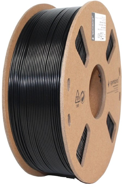 Filament do wkładu Gembird ABS 1.75 mm Czarny (3DP-ABS1.75-01-BK) - obraz 1