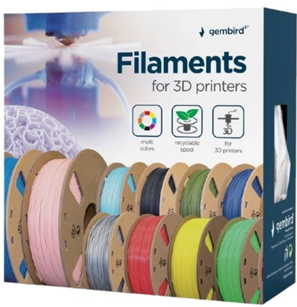 Filament do wkładu Gembird ABS 1.75 mm Żielony (3DP-ABS1.75-01-G) - obraz 2