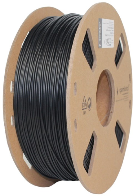 Filament do wkładu Gembird PLA Flexible 1.75 mm Czarny (3DP-PLA-FL-01-BK) - obraz 1