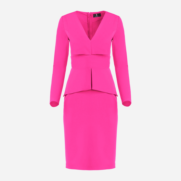 Sukienka ołówkowa damska Lenitif K491 XL Fuksja (5902194354677) - obraz 5