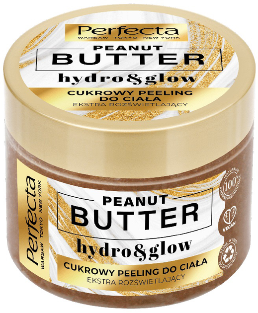 Peeling do ciała cukrowy Perfecta Peanut Butter 300 g (5900525069443) - obraz 1