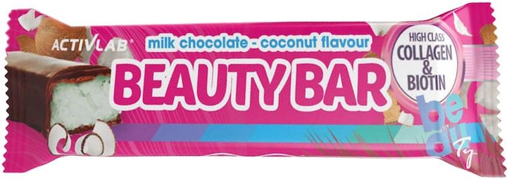 Baton proteinowy ActivLab Beauty Bar 50 g Czekoladowo-kokosowy (5907368802152) - obraz 1