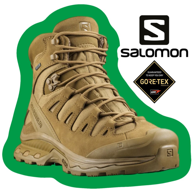 Ботинки тактические Salomon Quest 4D GTX Forces 2 Coyote Brown (Койот) UK 15/EU 51 - изображение 2