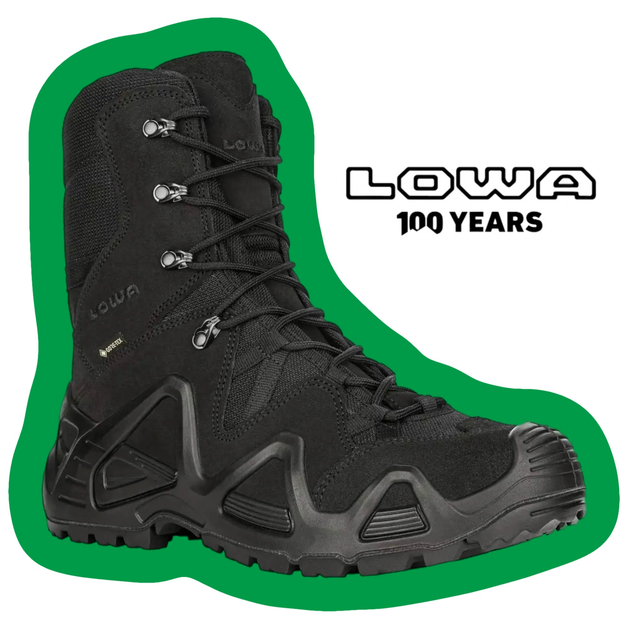 Високі тактичні черевики Lowa zephyr hi gtx tf black (чорний) UK 5.5/EU 39 - зображення 2