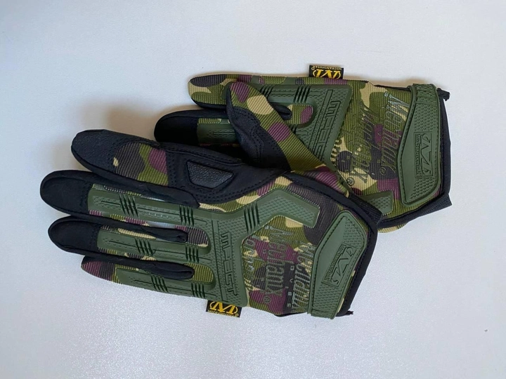Тактичні рукавиці з пальцями мультикам розмір М - зображення 1