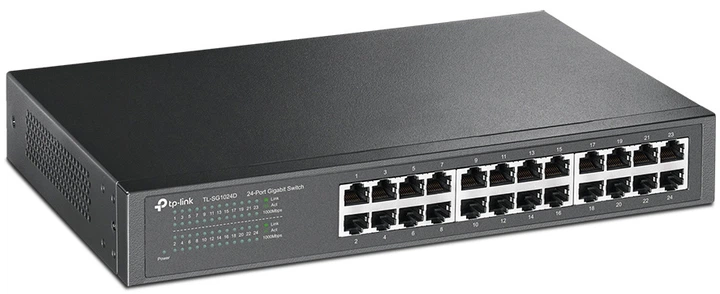 Коммутатор TP-LINK TL-SG1024D 24*1Гбит/с / авто MDI/MDIX – фото