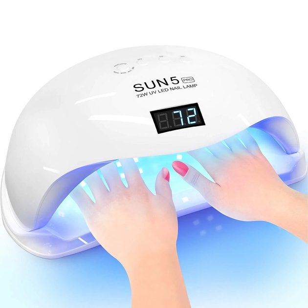 UV+LED Лампа для маникюра SUN 5 PRO на две руки 72W - изображение 4