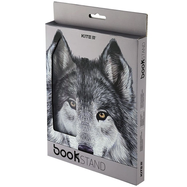 Підставка для книг Kite Wolf металева, світло-сіра (K24-390-2) - изображение 4
