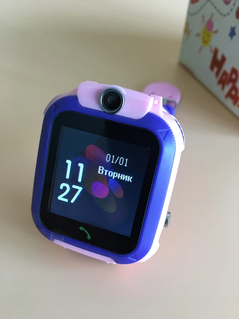 Смарт часы Smart Baby watch S12 с камерой детские розовые - изображение 6