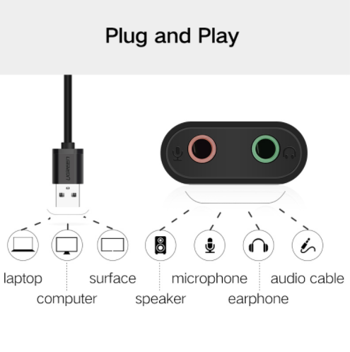 Карта звуковая Ugreen USB 2.0 внешняя (30724) - изображение 13