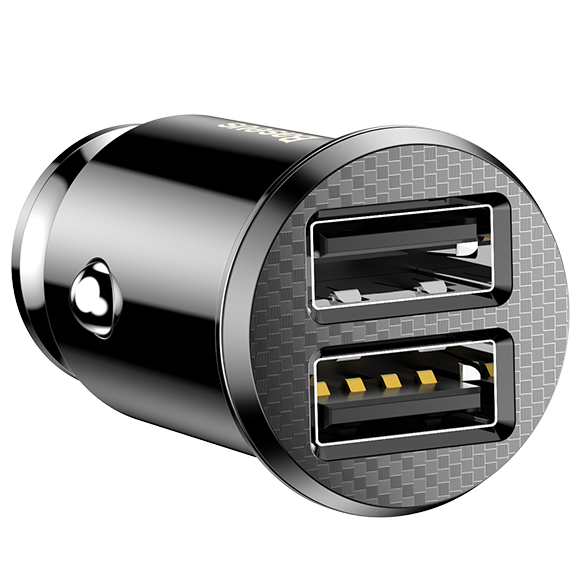 Автозарядное устройство Baseus Grain 2USB 3.1A Black (CCALL-ML01) - изображение 9