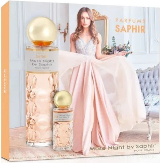 Набір для жінок Saphir Muse Night Pour Femme Парфумована вода 200 мл + 25 мл (8424730032568) - зображення 1