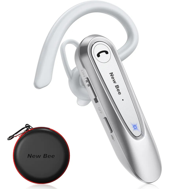Гарнитура Bluetooth 5.0 наушник блютуз New Bee LC-B45 (Eng) White ...