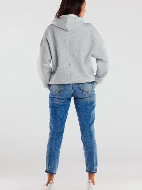 Bluza damska z kapturem kangurka Infinite You M223 S-M Szara (5902360546110) - obraz 8