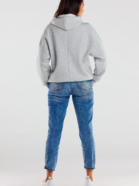 Bluza damska z kapturem kangurka Infinite You M223 S-M Szara (5902360546110) - obraz 8