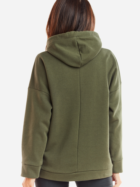 Bluza damska z kapturem kangurka Infinite You M223 S-M Khaki (5902360546158) - obraz 10