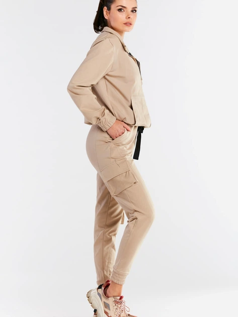 Spodnie dresowe damskie Infinite You M247 1104141 L-XL Beżowe (5902360555389) - obraz 5
