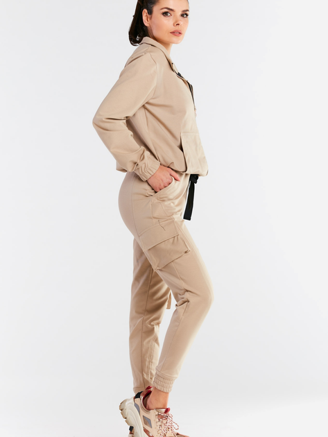 Spodnie dresowe damskie Infinite You M247 1104141 L-XL Beżowe (5902360555389) - obraz 5