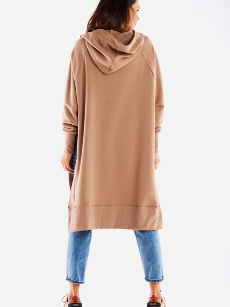 Bluza damska z kapturem oversize Infinite You M279 One Size Beżowa (5902360561373) - obraz 5
