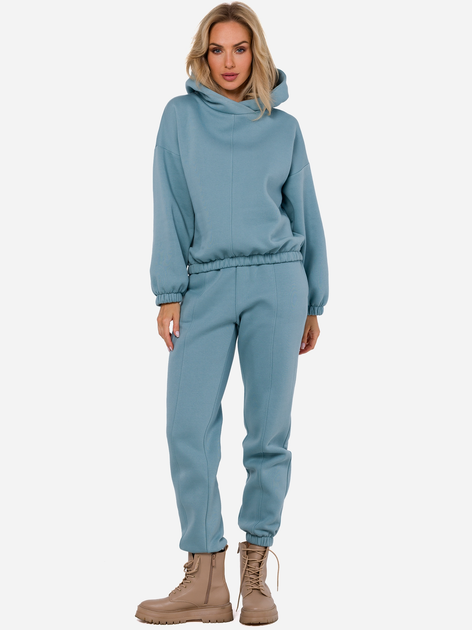 Bluza damska z kapturem krótka Made Of Emotion M759 S-M Niebieska (5905563713686) - obraz 3