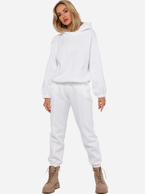 Bluza damska z kapturem krótka Made Of Emotion M759 S-M Ecru (5905563713747) - obraz 3