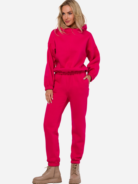 Bluza damska z kapturem krótka Made Of Emotion M759 S-M Malinowa (5905563713778) - obraz 4