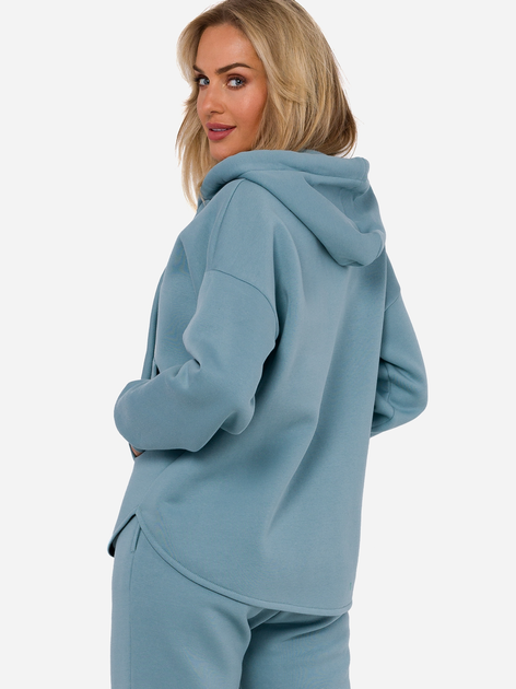 Bluza damska rozpinana streetwear długa Made Of Emotion M761 L-XL Niebieska (5905563714096) - obraz 2