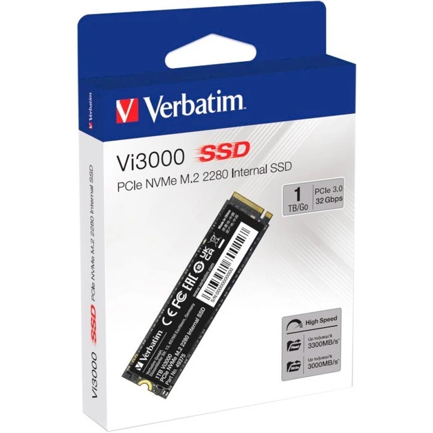 Накопичувач Verbatim SSD-Vi3000 Internal PCIe NVMe M.2 SSD 1TB