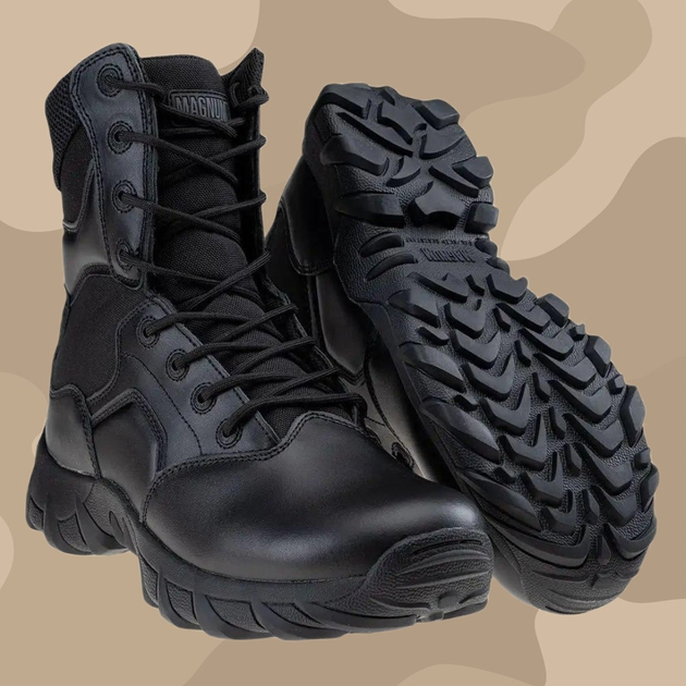 Ботинки Magnum Cobra 8.0 V1 Black, военные ботинки, трекинговые ботинки, тактические высокие ботинки, 42.5р - изображение 1