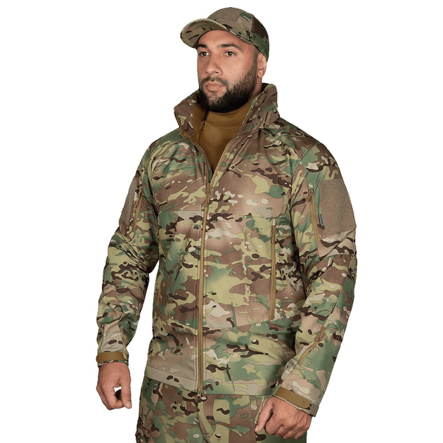 Тактична зимова куртка на флісі Phantom System Multicam / Водовідштовхувальна військова куртка камуфляж, M - зображення 2
