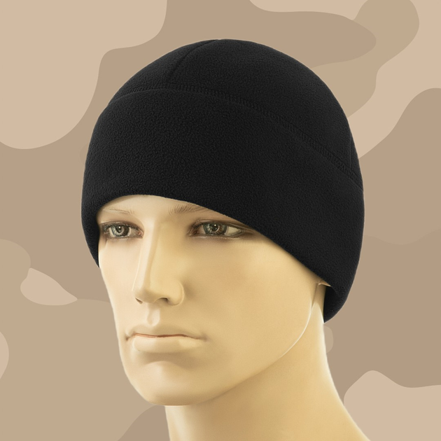 M-Tac шапка Watch Cap Elite фліс (320г/м2) Black/ військова шапка, L-XL - зображення 1