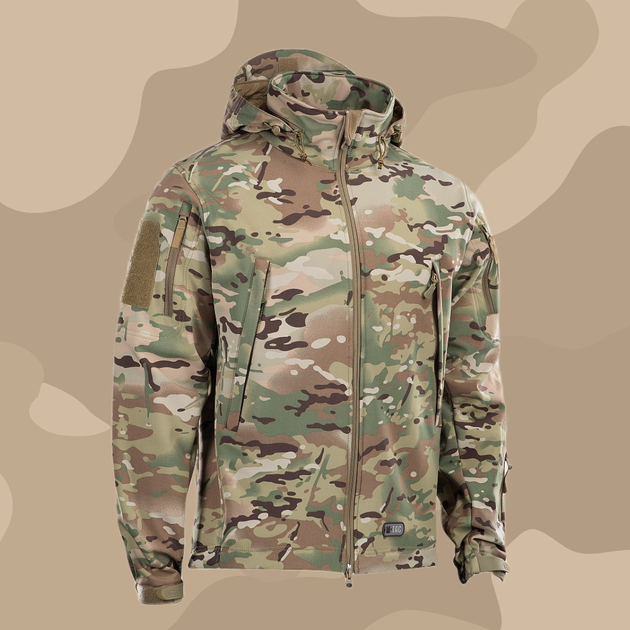 M-Tac куртка на флісі Soft Shell MC / Водовідштовхувальна куртка/ Військова куртка/зимова чоловіча куртка, XXL - зображення 1