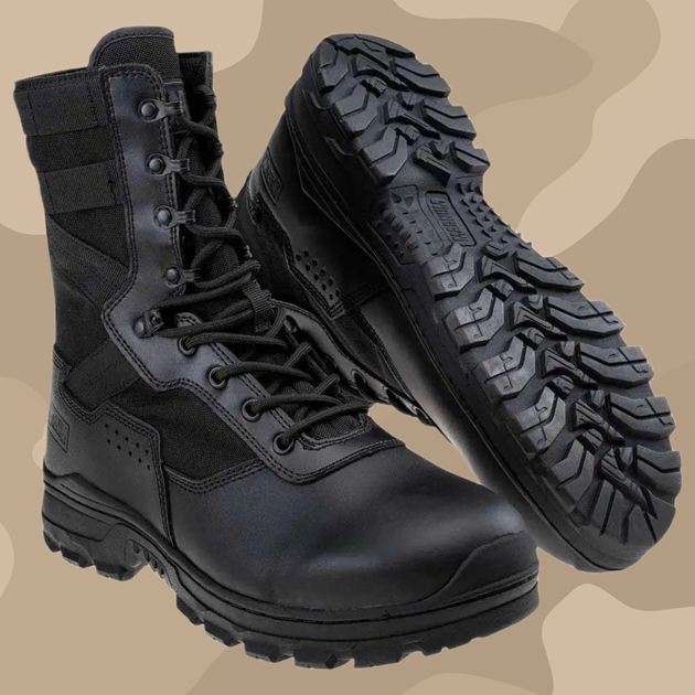 Ботинки Magnum Scorpion II 8.0 SZ Black, военные ботинки, трекинговые ботинки, тактические высокие ботинки, 44р - изображение 1
