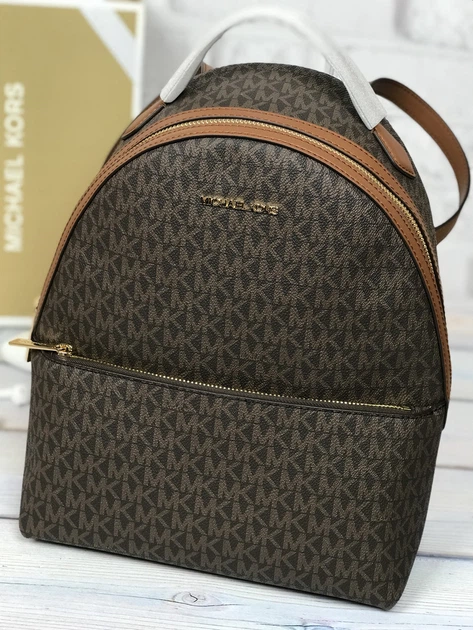 Рюкзак жіночий Michael Kors Sheila Medium Logo Backpack коричневий (35F3G6HB6B) - зображення 2