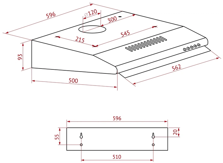 Витяжка Perfelli PL 6144 Dark BR LED - изображение 12