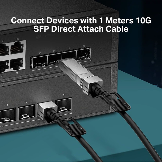 Кабель TP-LINK Direct Attach SFP+ Cable for10 Gigabit connections Up to 1m (TL-SM5220-1M) - зображення 4