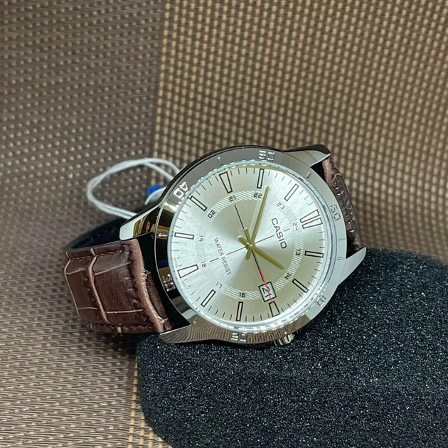 Наручний годинник CASIO MTP-V004L-7C Сріблястий/Коричневий ремінець - зображення 6