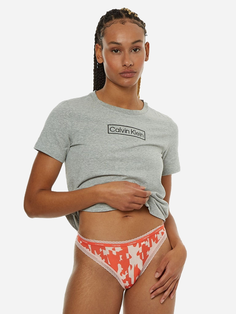 Majtki stringi damskie Calvin Klein Underwear 000QD3763E13R S Różowe/Czerwone (8719855430529) - obraz 1