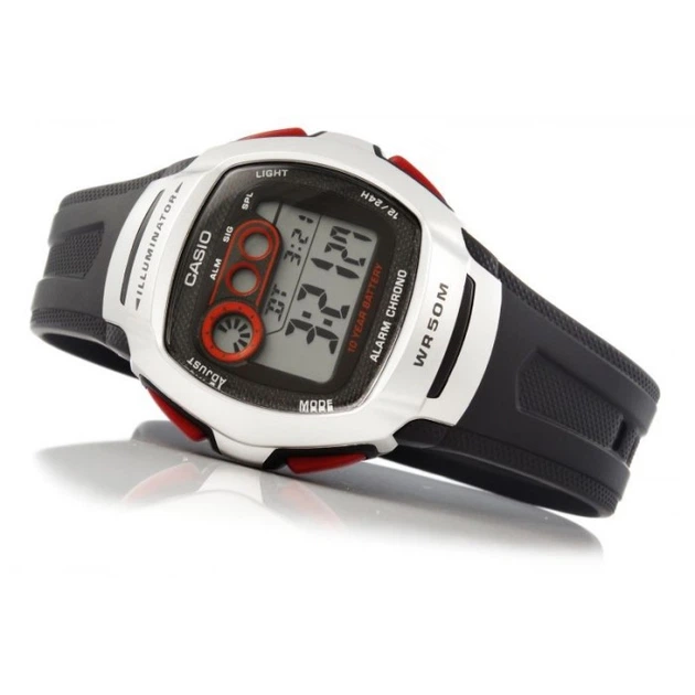 Мужские наручные часы Casio W-210-1DVES Водонепроницаемый корпус - изображение 4