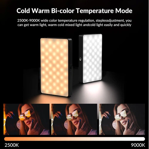 Светодиодный видеосвет Apexel FL07 RGB 2500–9000 К, CRI95+ с штативом для фотоблогов - Фото 4 Светодиодный видеосвет Apexel FL07 RGB 2500–9000 К, CRI95+ с штативом для фотоблогов - изображение 4
