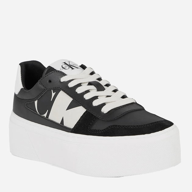 Sneakersy damskie skórzane Calvin Klein Jeans YW0YW01227 01D 39 (8.5US) Czarne (8720108630122) - obraz 3