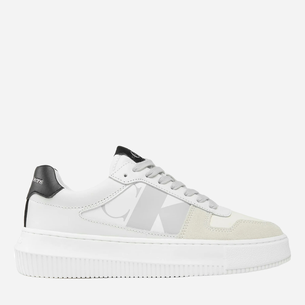 Sneakersy damskie na platformie Calvin Klein Jeans YW0YW01046 03A 38 (7.5US) Białe (8720109057966) - obraz 1