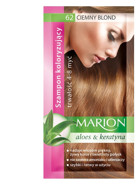 Фарбувальний шампунь Marion 62 Темний блонд 4-8 змивань 40 мл (5902853000624) - зображення 1
