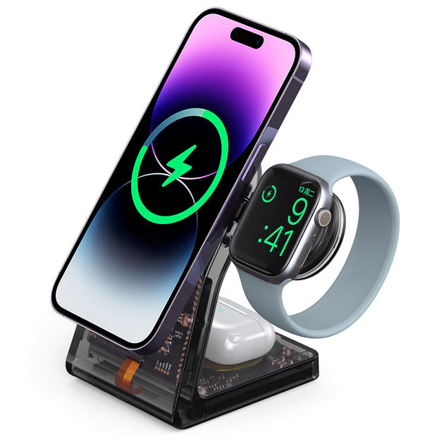Беспроводное зарядное устройство Mission X198 3 в 1 для iPhone, Apple ...