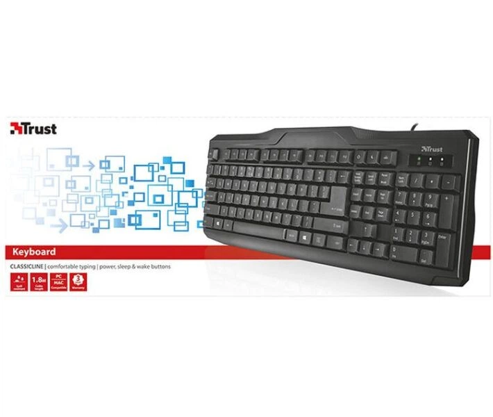 Клавіатура TRUST ClassicLine Keyboard USB (20626) - зображення 5