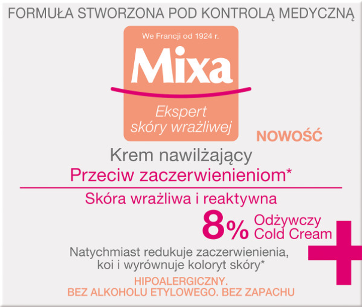 Krem nawilżający MIXA przeciw zaczerwienieniom do skóry wrażliwej 50 ml (3600550995213) - obraz 1
