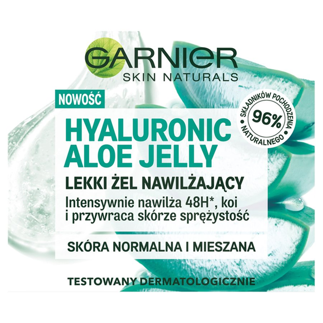 Żel lekki nawilżający Garnier Hyaluronic Aloe Jelly do skóry normalnej i mieszanej 50 ml (3600542232029) - obraz 1