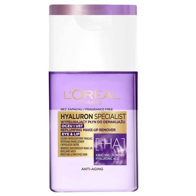 Płyn do demakijażu oczu i ust L'Oreal Paris Hyaluron Specialist 125 ml (3600524030674) - obraz 1