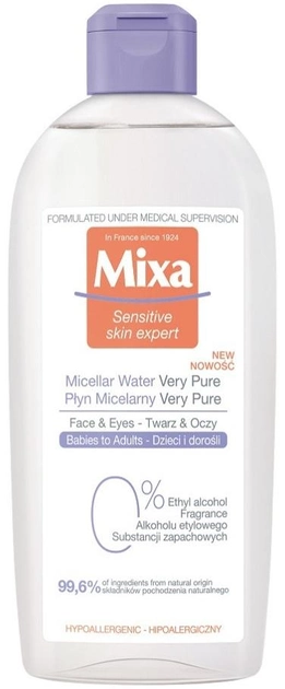 Міцелярна вода для обличчя та очей MIXA Very Pure 400 мл (3600551020051) - зображення 1